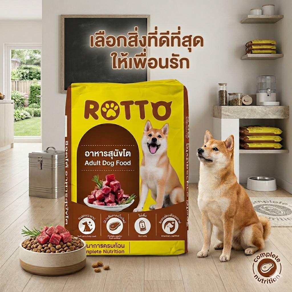 Rotto อาหารสุนัข Rotto (ร็อตโต้) สำหรับสุนัขโตทุกสายพันธ์