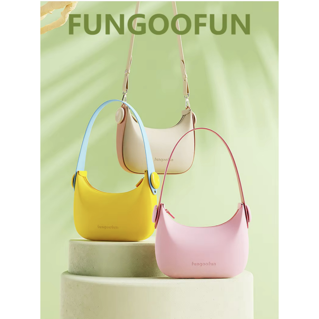 FUNGOOFUN F532👛- Mini Shoulder Bag 2in1 กระเป๋าสะพายไหล่ทรงเก๋ มี2สาย ขนาดพอดี น้ำหนักเบา ไม่มีกลิ่นยาง