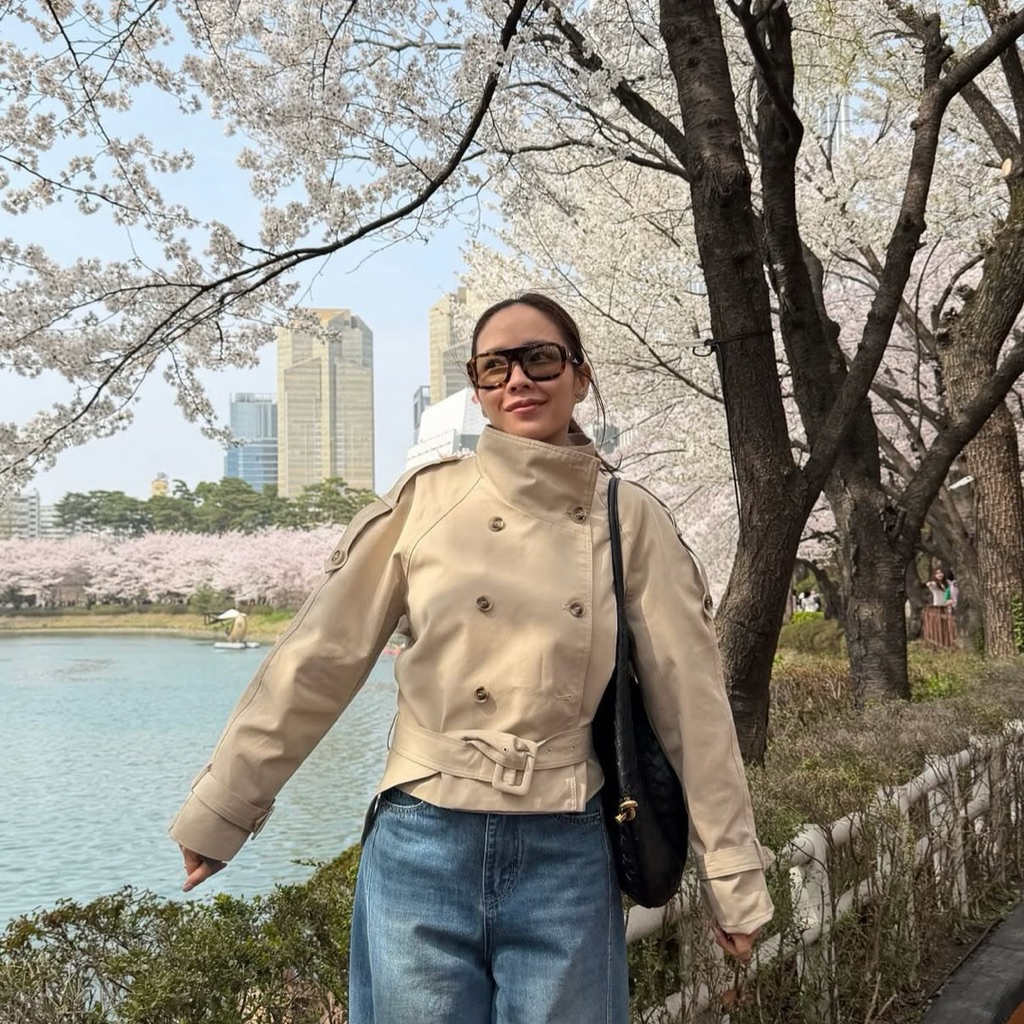 tshop เสื้อคลุม Biber short trench coat