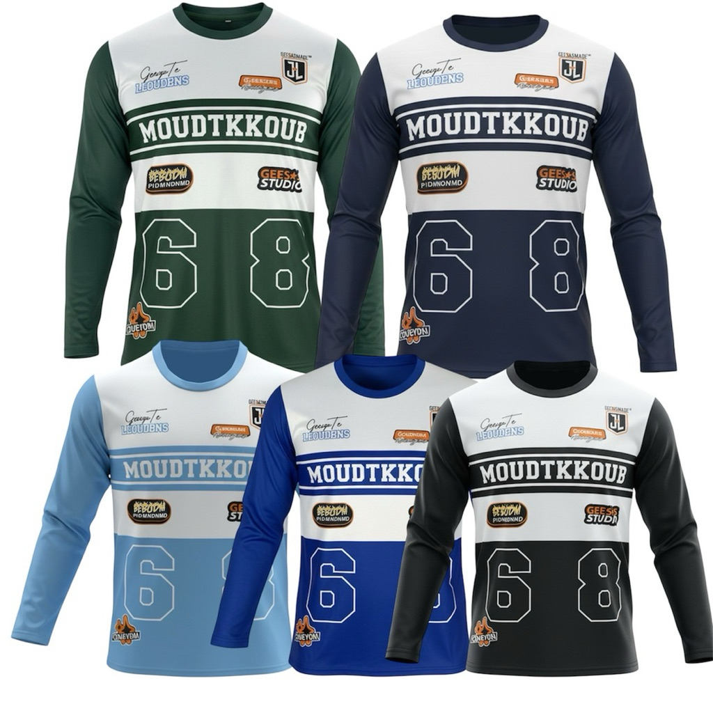 เสื้อยืดแขนยาว คอกลม พิมพ์ลาย MOUDTKKOUB#68เสื้อกีฬาแขนยาว ผ้าไมโครพิมพ์ลาย ใส่ได้ทั้งชายและหญิง ทรงสปอร์ตกีฬ (พร้อมส่ง)