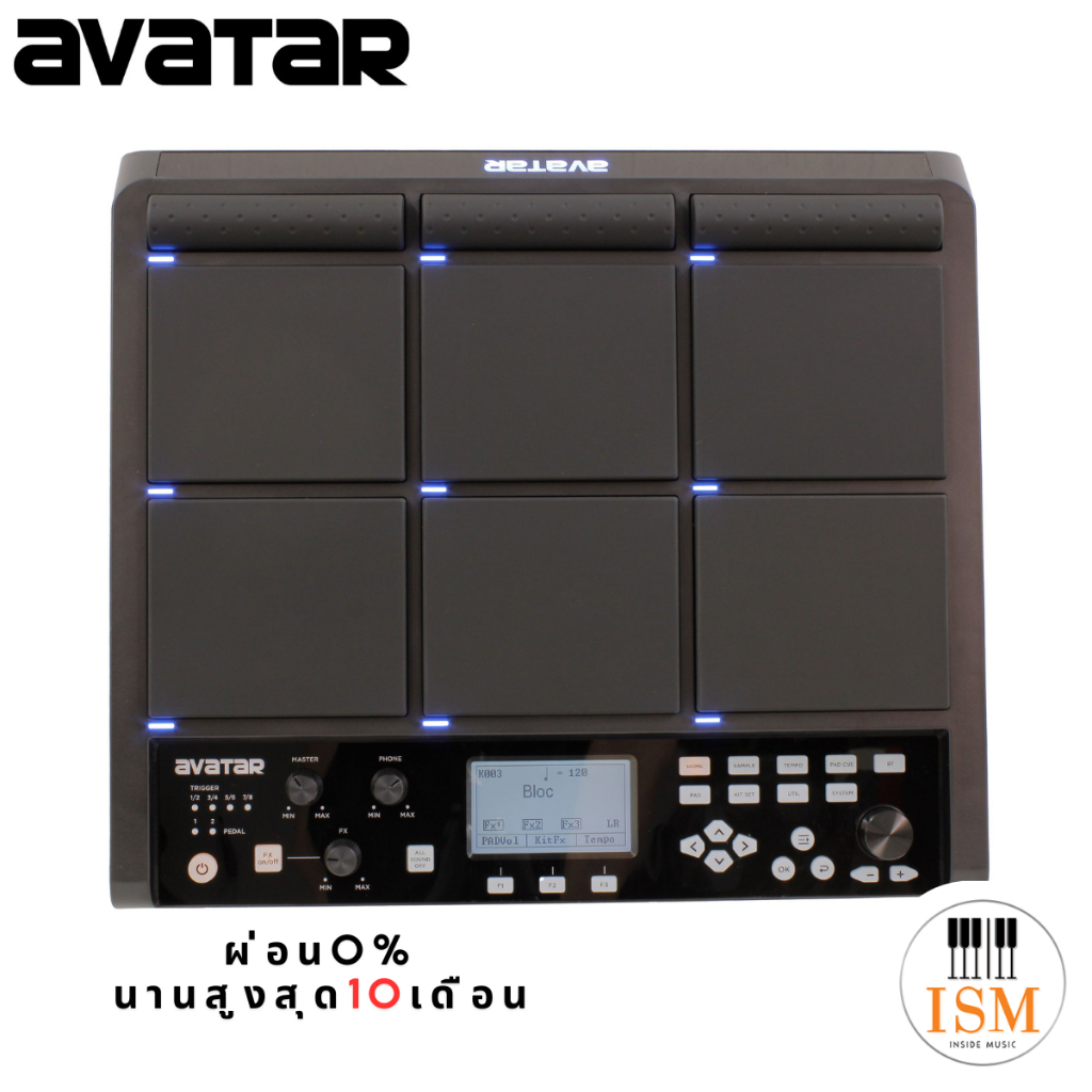 Avatar PD708 Sampler Pad กลองแพดไฟฟ้า Drum Pad