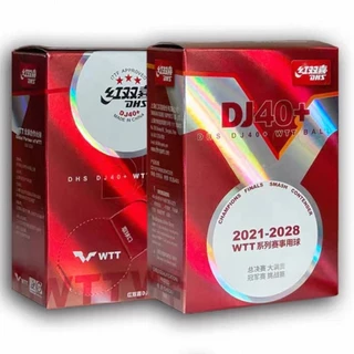 เวอร์ชั่นล่าสุด ลูกปิงปอง DHS 3 STAR DJ40+ WTT BALL กล่องละ 6 ลูก สีขาว มาตรฐานแข่งขัน ITTF
