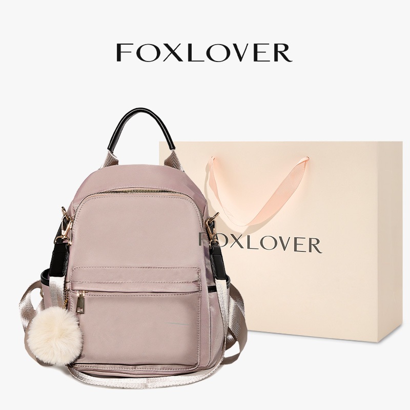 FOXLOVER กระเป๋าเป้สะพายหลังแบบใหม่สไตล์มินิมอล น้ำหนักเบา มีช่องเก็บของหลายช่อง ใหม่สำหรับปี 2025
