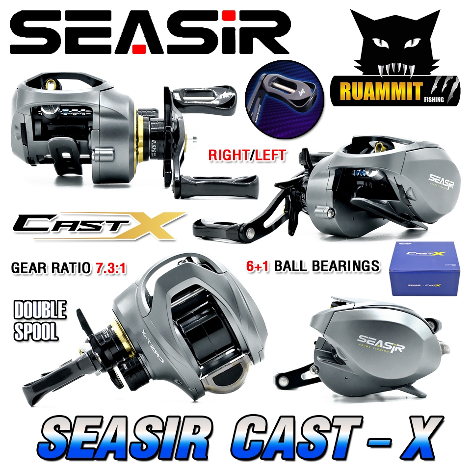 รอกตกปลา รอกหยดน้ำ SEASIR รุ่น CAST-X รอบ 7.3:1 by SEASIR (มีทั้งหมุนซ้ายและหมุนขวา)