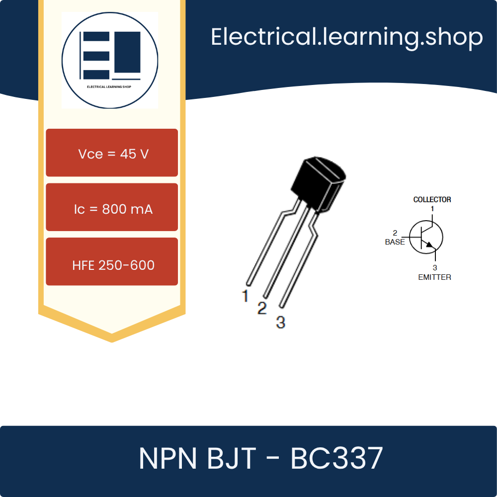 BC337 NPN-BJT [45Vce 800mAIc]