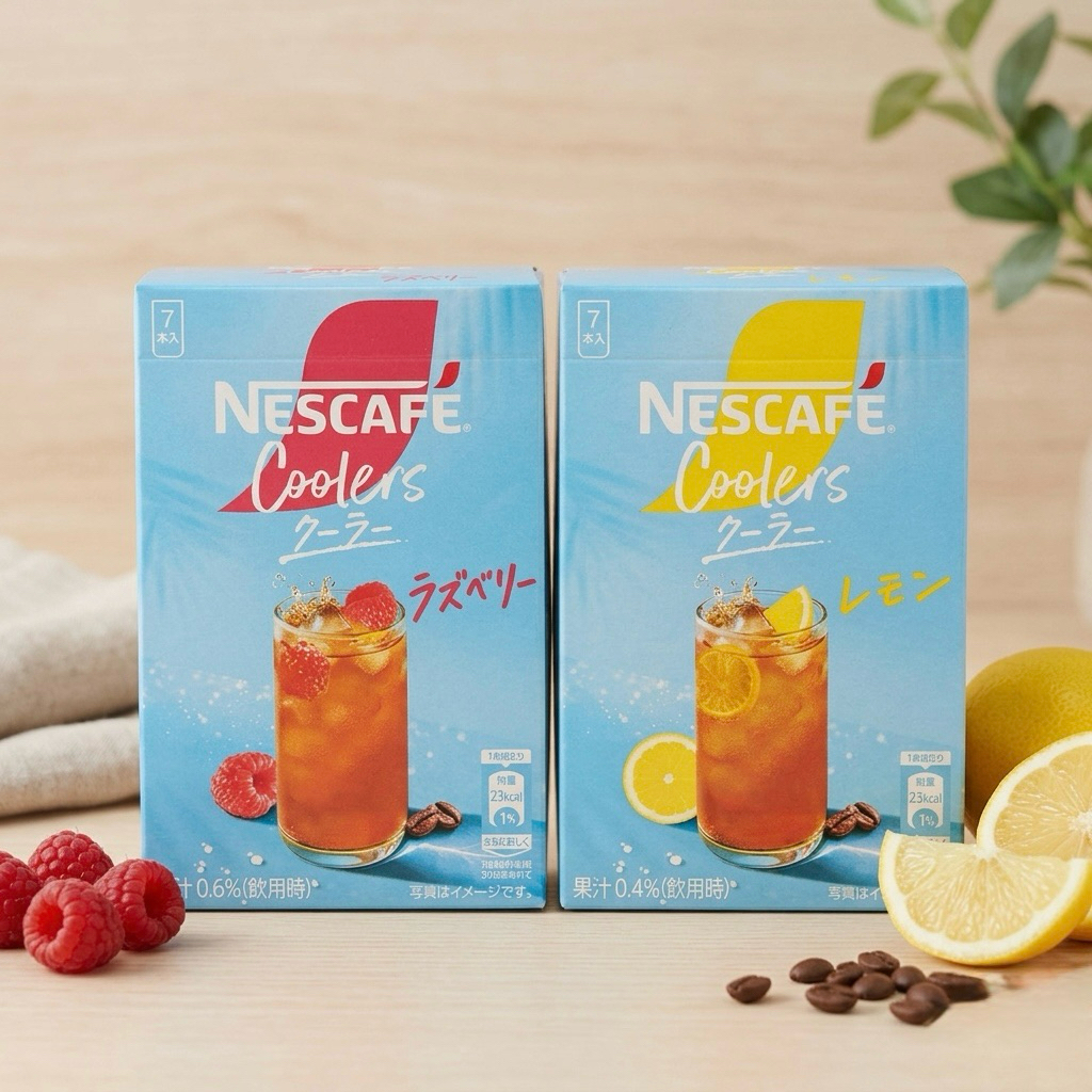 พร้อมส่งในไทย NESCAFÉ กาแฟผสมน้ำผลไม้สำเร็จรูปชนิดผง (รูปแบบซอง Stick 7ซอง) สำหรับชงเย็น