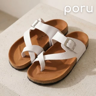 [ส่งฟรี]Poru รองเท้าแตะแฟชั่นไบเก้น White Collection พื้นนุ่ม ไซส์ 36-40