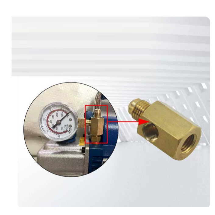ไมครอนเกจ Vacuum Gauge VALUE แบบเข็ม พร้อมวาล์วปิดเปิด ติดตั้งกับเครื่องแวคคั่ม ตรวจสอบรั่ว หน้าจอ 63mm