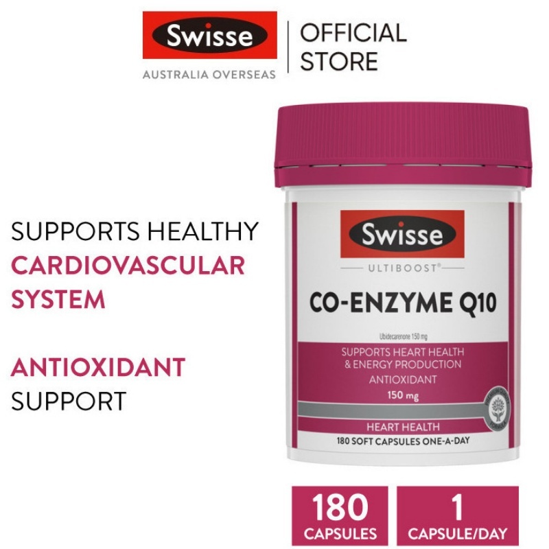 Swisse Ultiboost Co-Enzyme Q10 Ultra Boost Coenzyme Q10 180 แคปซูล