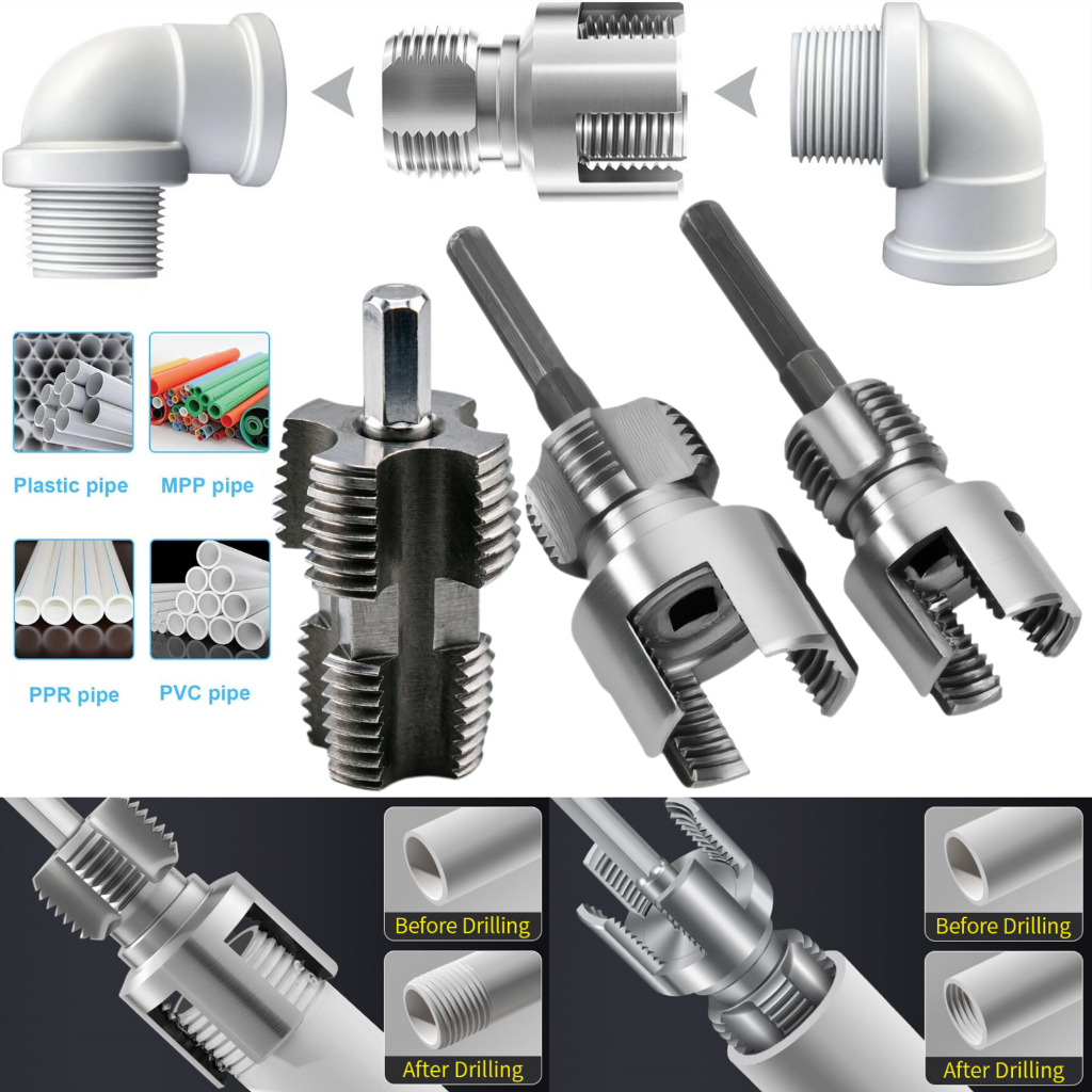 ดอกต๊าปเกลียว ชุดตาบเกียว ต๊าปเกลียวปะปา ที่ทำเกลียว ท่อ PVC ต๊าบเกลียวใน นอกใน 4/6 หุน
