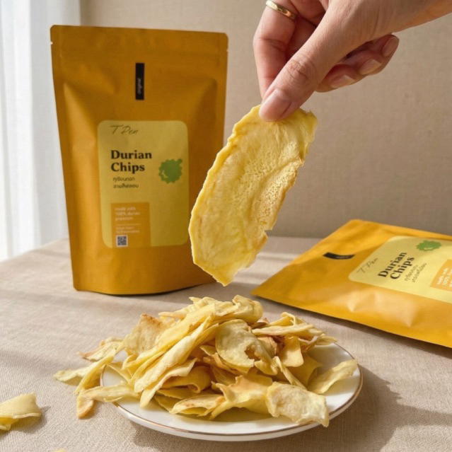 ทุเรียนทอดโฮมเมด เกรดพรีเมี่ยม-  Durian Chips Premium grade หอม มัน อบ ใหม่ทุกวัน ไม่ค้างสต๊อก