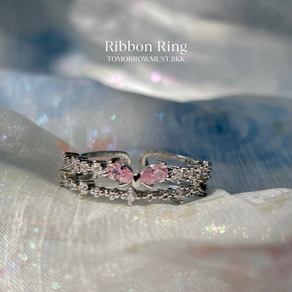🎀⭐️~ Ribbon Ring free size แหวนโบว์ ปรับขนาดได้ ~⭐️🎀