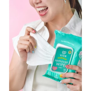Viva Makeup Remover wipe Acne วีว่า เมคอัพรีมูฟเวอร์ไวพ์ แอคเน่ ขนาด 60 แผ่นx 3 ห่อ