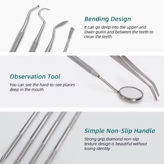 💥ส่งจากกทม💥 6 อุปกรณ์ขูดหินปูน kit oral tools โพรบหินปูน Borescope ช่องปาก