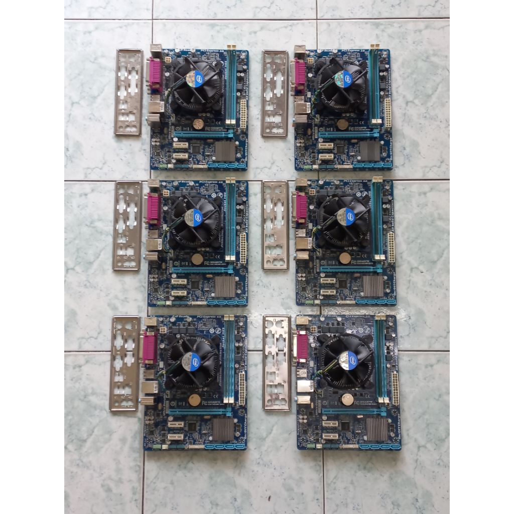 เมนบอร์ด LGA1155 GA-H61M-DS2 + CPU i3-2120 + Ram 4Gb มือสอง คุณภาพดีพร้อมฝาหลัง