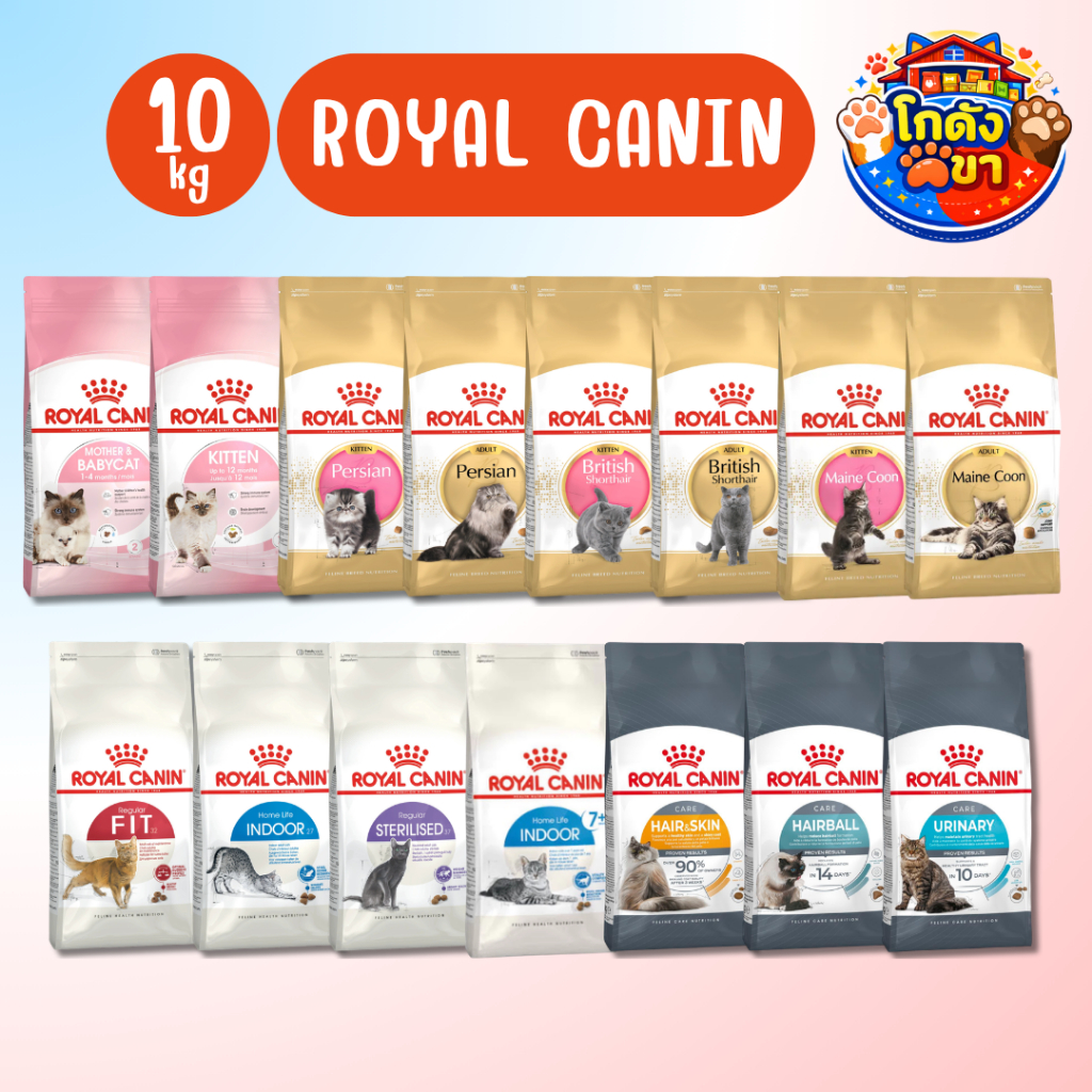 Royal Canin  ขนาด 10 kg รวม 15 สูตร สำหรับแมวทุกช่วงวัย ทุกสายพันธ์ุ