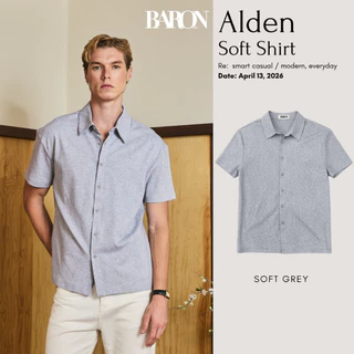 BARON - Alden Soft Shirt เสื้อเชิ้ตผู้ชายแขนสั้น ผ้านุ่ม ไม่ร้อน ทรง Regular Minimal รุ่น Alden