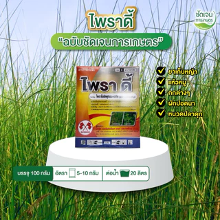 ไพราดี้ ไพราโซซัลฟูรอน เอทิล หญ้ากก ผัดปอดนา ตระกูลใบกว้าง 1 กล่องขนาด 100กรัม ใช้ได้5 ไร่ระยะ7-25 วัน