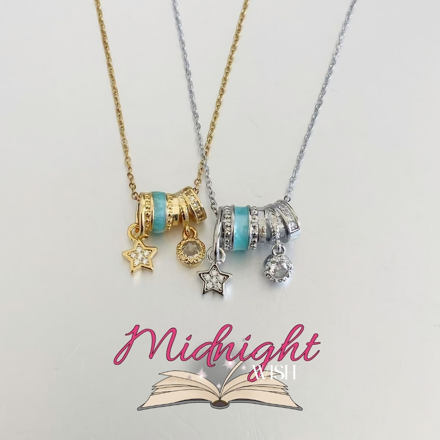 [RUBY HAUS] Midnight Wish ✨ สร้อยคอจี้วงล้อดวงดาวเสริมดวงความรักและการงาน ประดับหินสีฟ้ามงคล