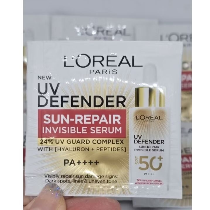 Loreal Paris uv defender serum spf50+ PA++++ 1.5ml แบบทดลอง มี 10 ลดพิเศษค่ะไซส์จริง 30ml 799ค่า