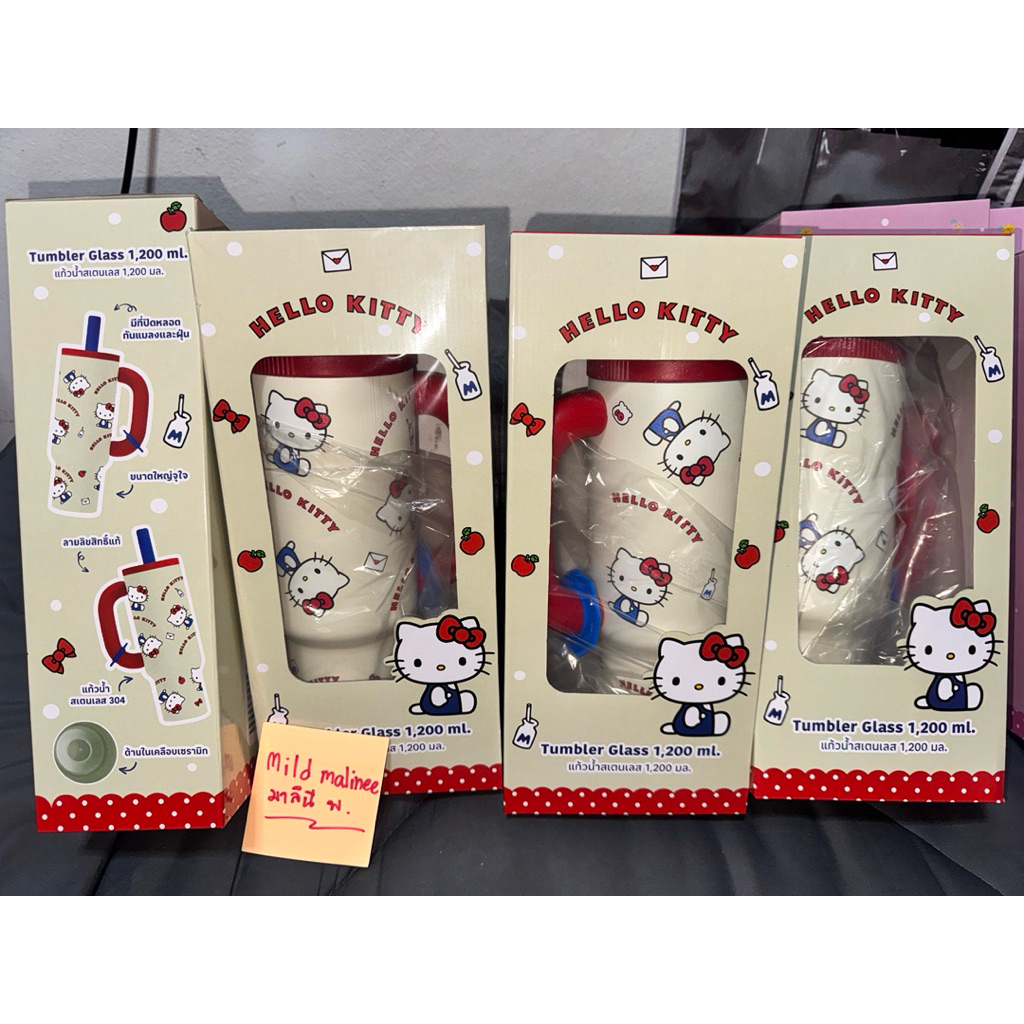 ‼️พร้อมส่ง‼️ แก้วเก็บความเย็นคิตตี้ แก้วkitty แก้วโลตัส 1,200ml.