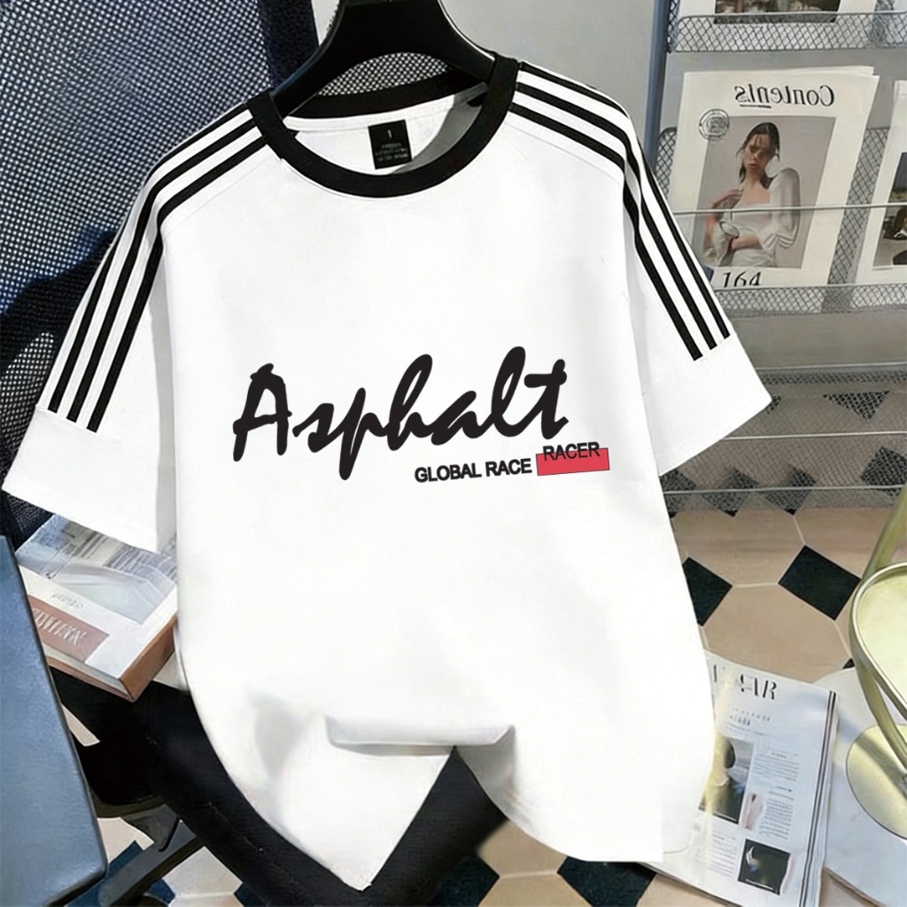 Q-440 เสื้อยืดแขนสั้น แถบไหล่3เส้น มี3ลีให้เลือก สไตล์สตรีท ผ้านุ่มใส่สบาย พร้อมส่งทั่วไทย