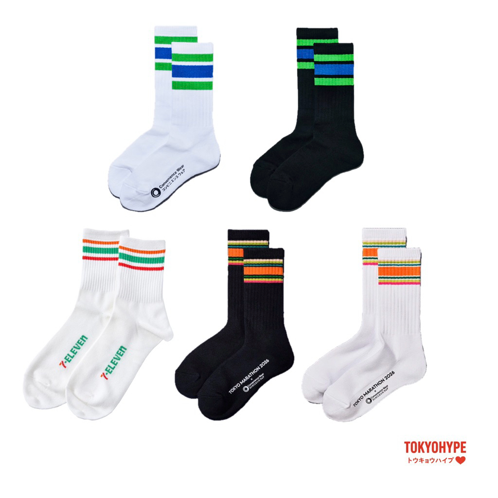 พร้อมส่ง ถุงเท้า 7-11 Family Mart , 7 Eleven  ของแท้ จากญี่ปุ่น