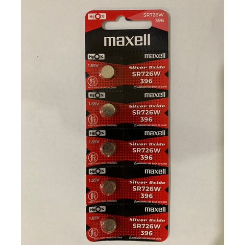 ถ่านกระดุม Maxell SR726W,SR726 ,396  แบ่งจำหน่าย แบบ 1 ก้อน,5 ก้อน