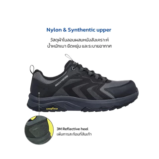 SKECHERS WORK รองเท้าเซฟตี้ รุ่น SPEED-FLEX TREKKER หัวคาร์บอน กันกระแทก 200255-BLK