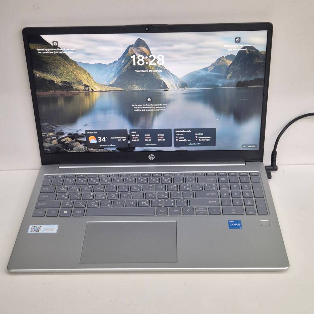Notebook HP Laptop 15-fd0493TU Intel Core i3 Gen13 RAM16GB SSD512GB จอสวย สแกนนิ้วมือ