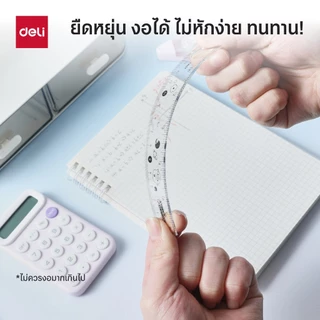 ชุดเรขาคณิต Deli รุ่น EH652 พร้อมวงเวียน ไม้บรรทัด ขนาด15cm (4 ชิ้น/เซ็ต)(คละสี/จำหน่าย 1 ชุด)