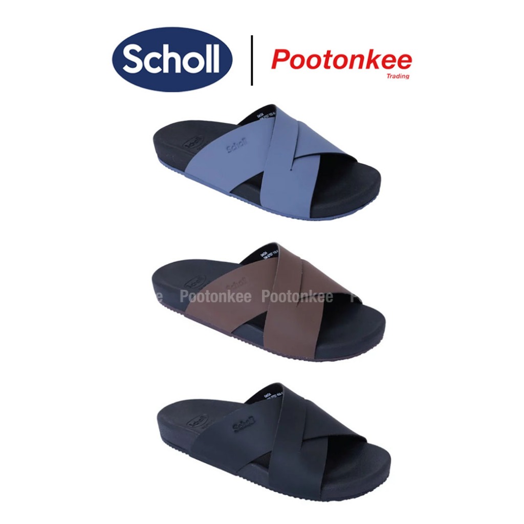 Scholl  รุ่น ADX รองเท้าแตะ ผู้ชาย สกอลล์ แบบสวม ไซส์ 40-44