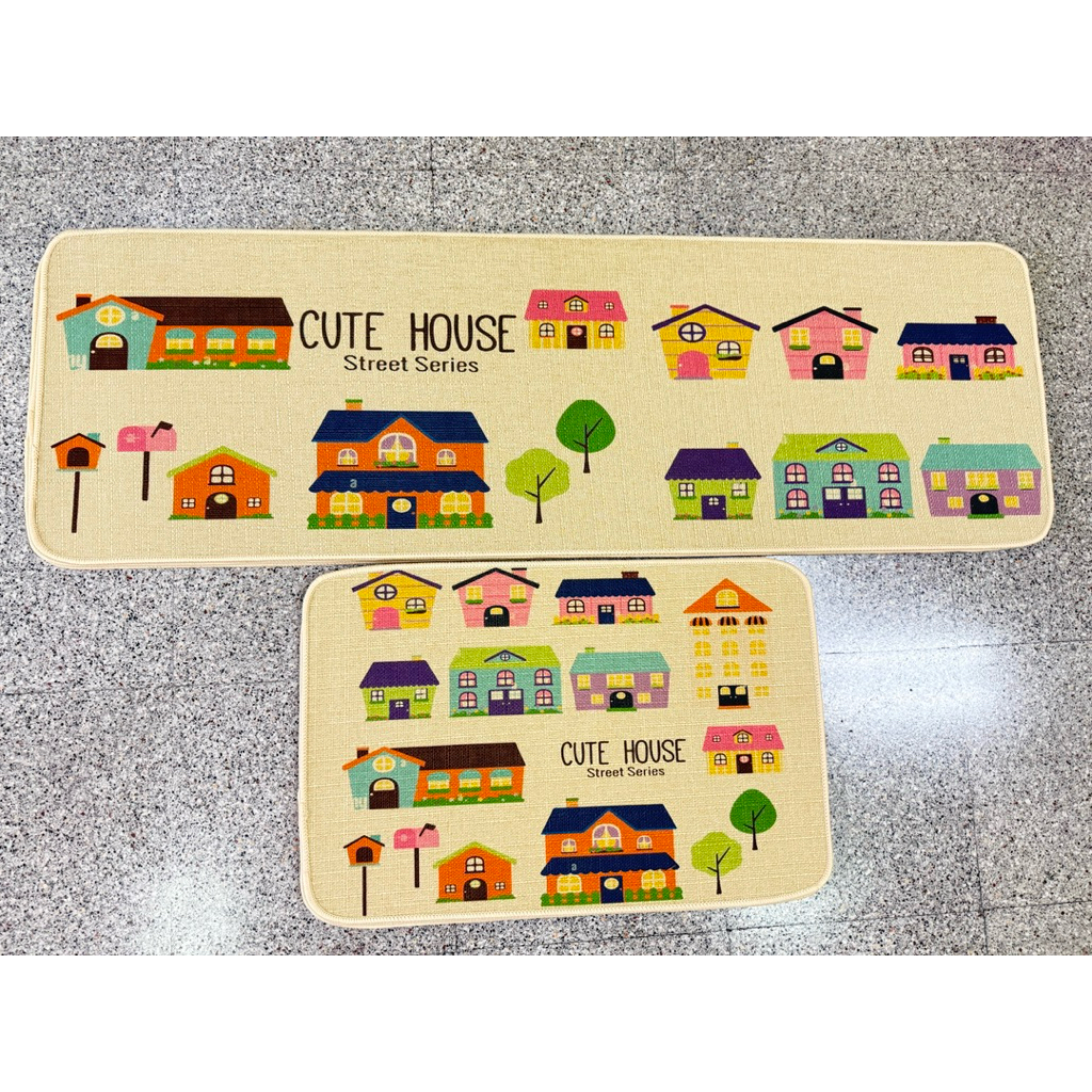 พรมเช็ดเท้ายางพารากันลื่น100%ขนาด40x60cm /40x120cmซับน้ำดีลายสวยน่ารัก