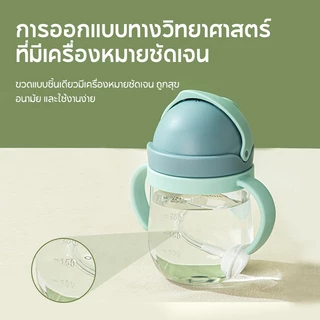 Preferred ขวดน้ำเด็ก แก้วหัดดื่มกันสำลัก 250ml/300ml 360° ไม่มีการรั่วไหล ปราศจาก BPA แก้วหัดดื่ม BY01