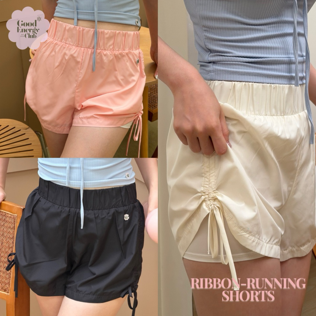 GOOD ENERGY CLUB – RIBBON RUNNING SHORT[2732] กางเกงขาสั้นออกกำลัง กางเกงวิ่ง กางเกงเล่นฟิตเนส (6D-6G) – โปรปัง