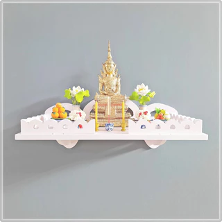 หิ้งพระติดผนัง มีราวกันตก หิ้งพระมินิมอลติดผนัง หิ้งพระติดผนังโมเดิร์น หิ้งพระพิฆเนศ