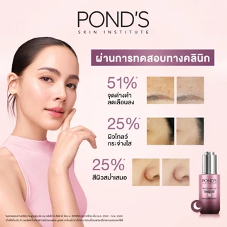 พอนด์ส ไบรท์ มิราเคิล เซรั่มหน้าใส สูตรกลางวันและกลางคืน ลดจุดดำ กู้หน้าโทรมผิวใสใน 3 วันไนอาซอร์ซินอล 30 ก. แพ็ค 2 ชิ้น