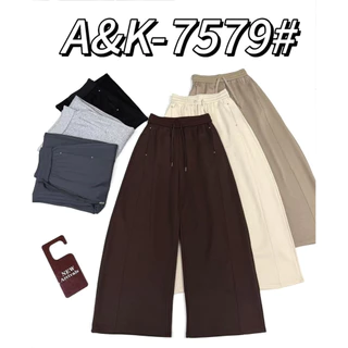 รหัส7579กางเกงขายาวทรงขากระบอกผ้านาโนงานป้ายA&K