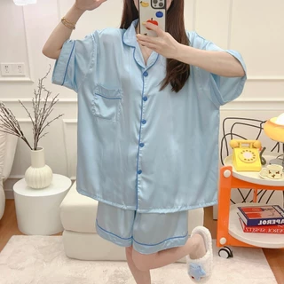 ชุดนอนผ้าซาติน พรีเมี่ยม อก43-52-60 นุ่ม เบา บาง ใส่สบาย