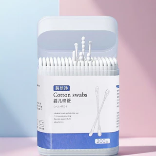 สำลีก้านทารก สำลีฆ่าเชื้อ สำลีก้าน สำลีก้านคู่ กล่องละ200ไม้ baby cotton swab