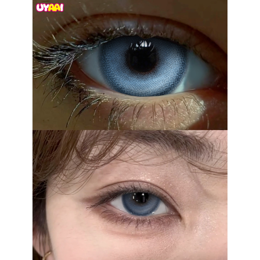 UYAAI x FRESHLADY คอนแทคเลนส์ตาโต K4 series Blue Gray 14.5มม monthly คอนแทคเลนส์