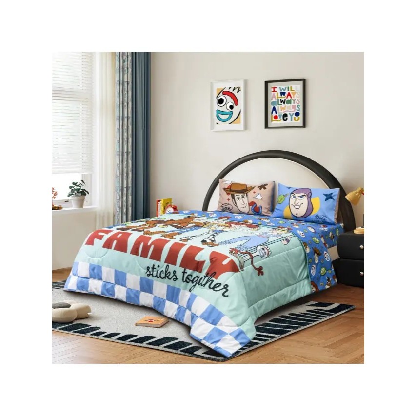 Haven x Toy Story ผ้าห่มนวม Microtech Disney Collection 270 เส้นด้าย พิมพ์ลาย Toy Story Family