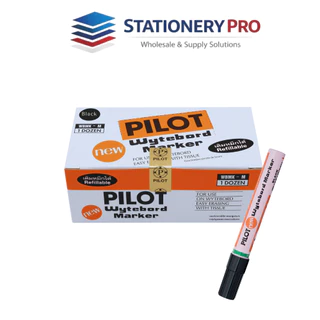 [ยกโหล] ปากกาไวท์บอร์ด Pilot หัวแหลม เติมหมึกได้ (จำนวน12 ด้าม)