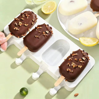 แม่พิมพ์ไอติม พิมพ์ไอศครีม แม่พิมพ์ทําไอศกรีม พร้อมฝาปิด แม่พิมพ์ซิลิโคนเกรดอาหาร สําหรับทําไอศกรีม ไอศกรีม น้ําผลไม้