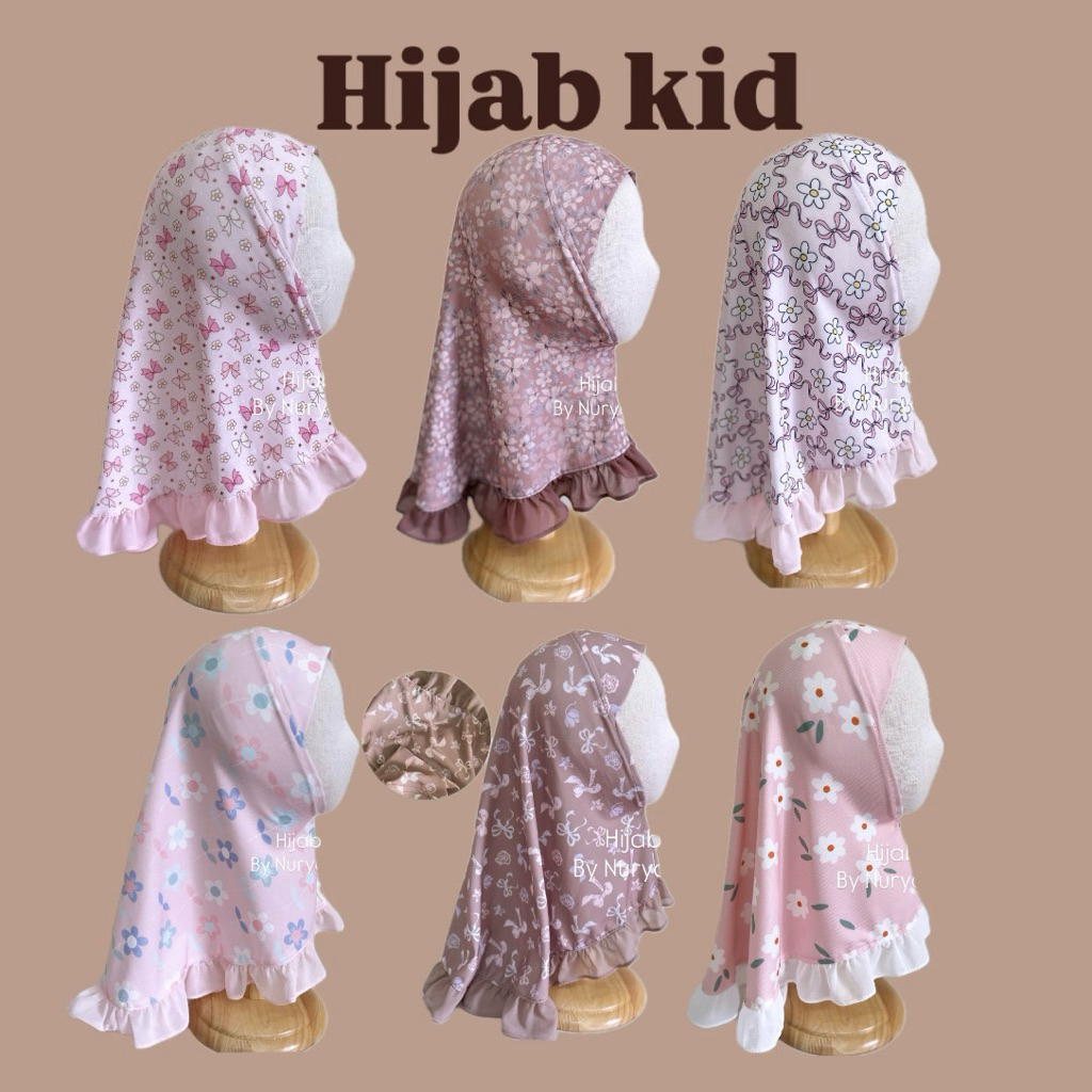 (พร้อมส่ง✨)ฮิญาบลูกสาว ผ้าคลุมเด็ก ผ้าคลุมสวมสำเร็จ