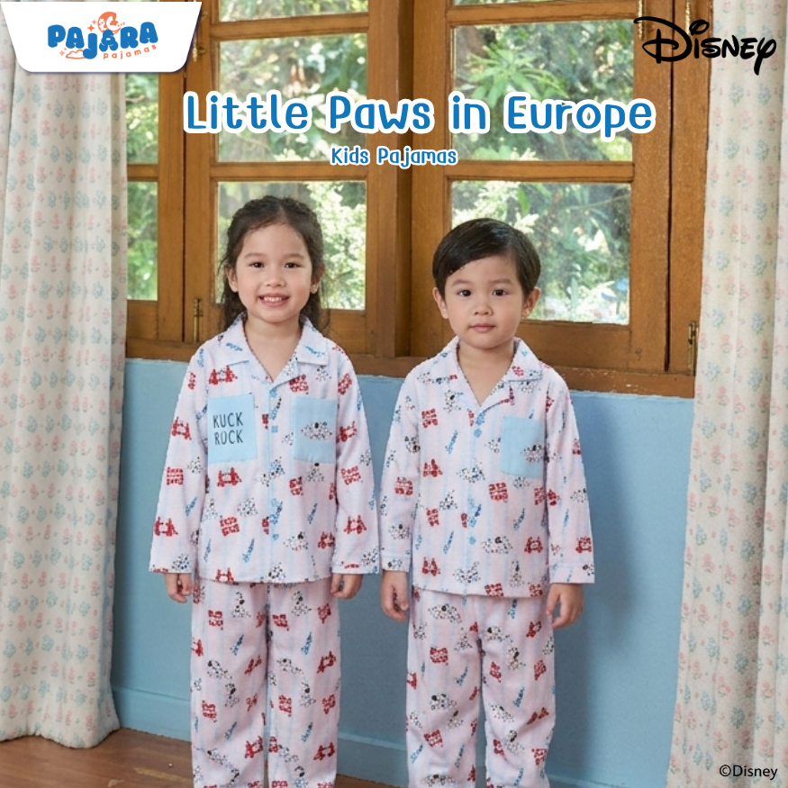 PAJARA ชุดนอนเด็ก Pajara Pajamas Collection : Little Paws in Europe  แบรนด์ PAJARA สำหรับเด็ก ราคา ถูกที่สุด ดีลบีเคเค แกลเลอรีภาพที่ 4
