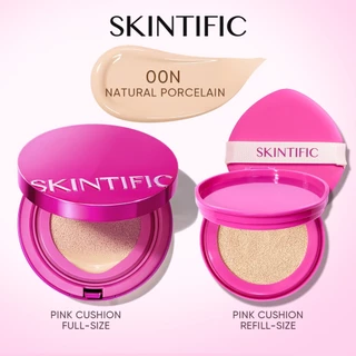【1 FREE 1】SKINTIFIC COVER GLOW CUSHION 11G (FULL+REFILL) คุชชั่นโกลว์ ปกปิดเรียบเนียน ติดทน10ชม ผิวชุ่มชื้น ไม่ออกซิไดซ์