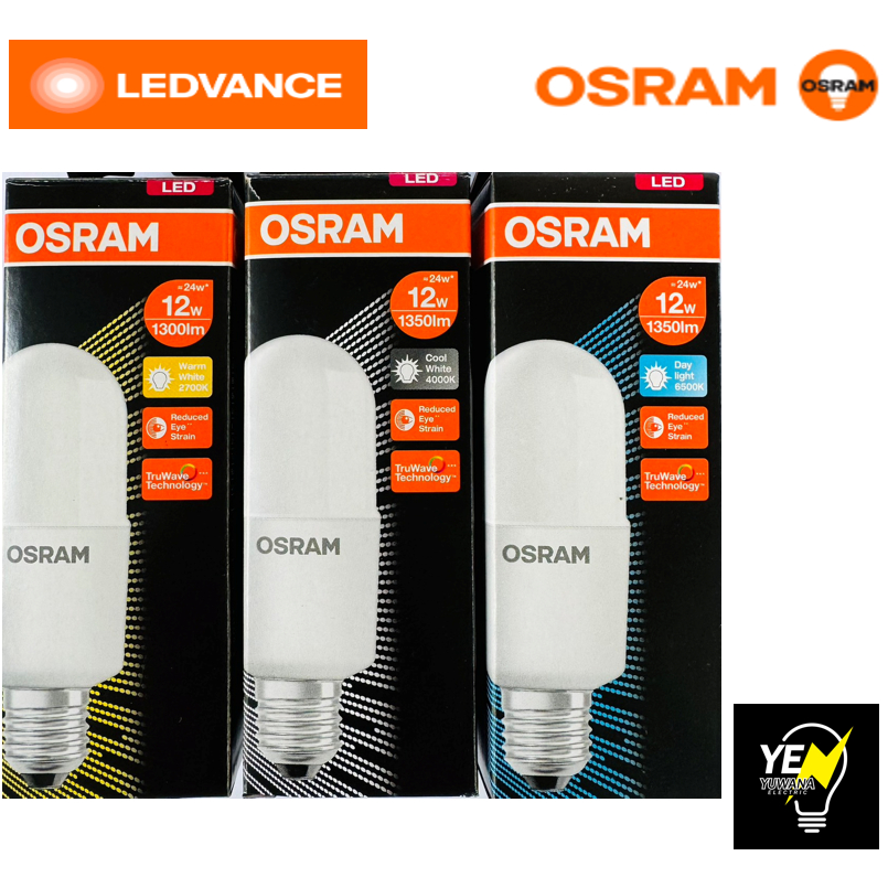 OSRAM หลอดไฟ LED VALUE CLASSIC STICK 12วัตต์ ขั้วE27