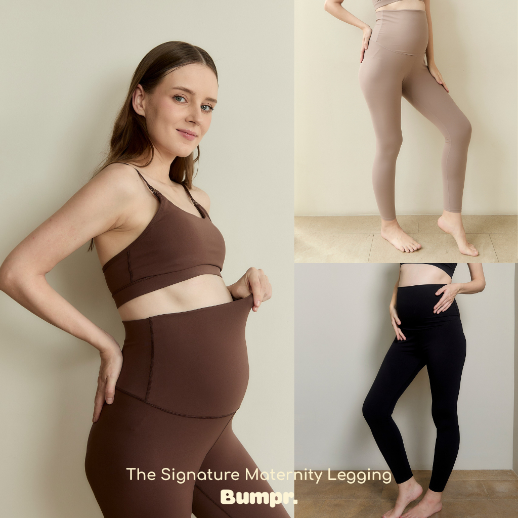 Bumpr The Signature Maternity Legging กางเกงเลกกิ้งคนท้อง กางเกงพยุงครรภ์ กางเกงออกกำลังกาย ยึดหยุ่น ซัพพอร์ตดี