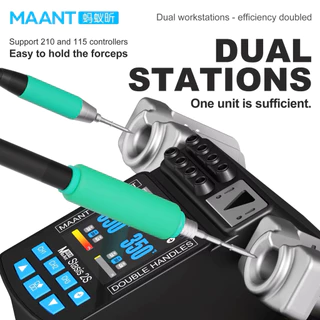 หัวแร้ง MAANT 2S 210 200W ด้วยกำลังไฟ เป็นเครื่องบัดกรีแบบที่ ออกแบบมาเพื่อรองรับงานซ่อมอิเล็กทรอนิกส์ความละเอียดสูง